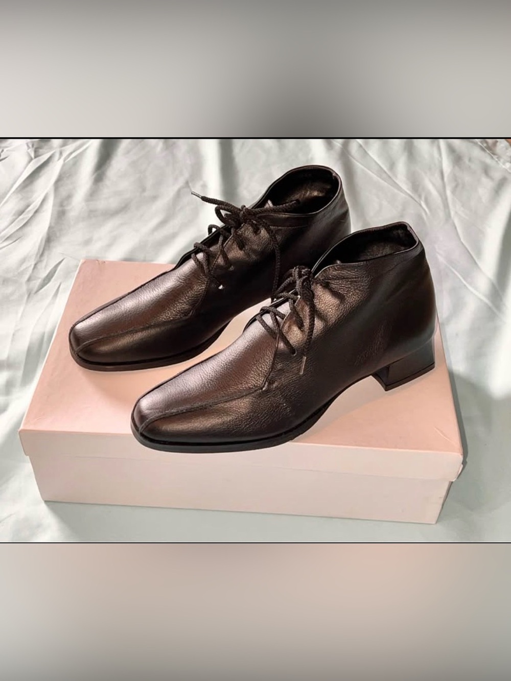 NEW VTG Norman Kaplan Las Vegas Boots 7.5M Women’s Black Leather Lace Up